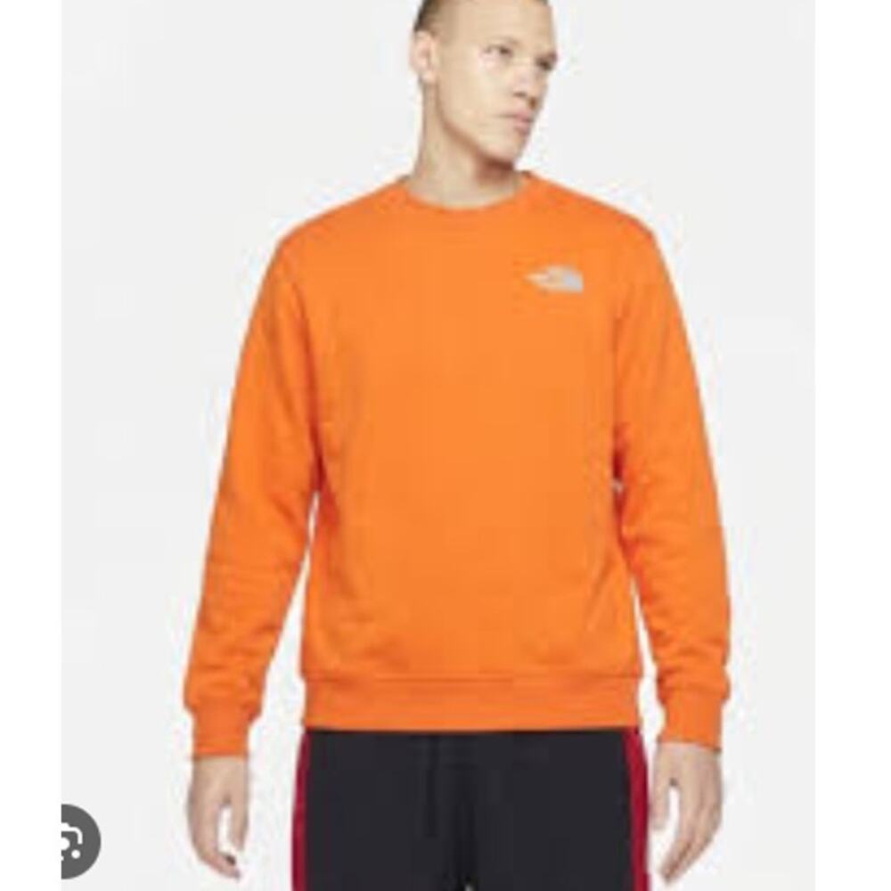 The North Face Mens Large Orange Crewneck Sweatshirt